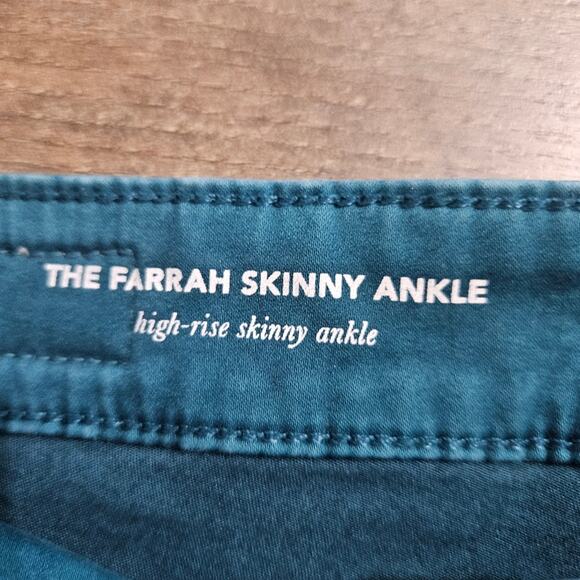 AG Adriano Goldschmied The Farrah Skinny Ankle High Rise Jeans Teal 27R Casual - Picture 5 of 16